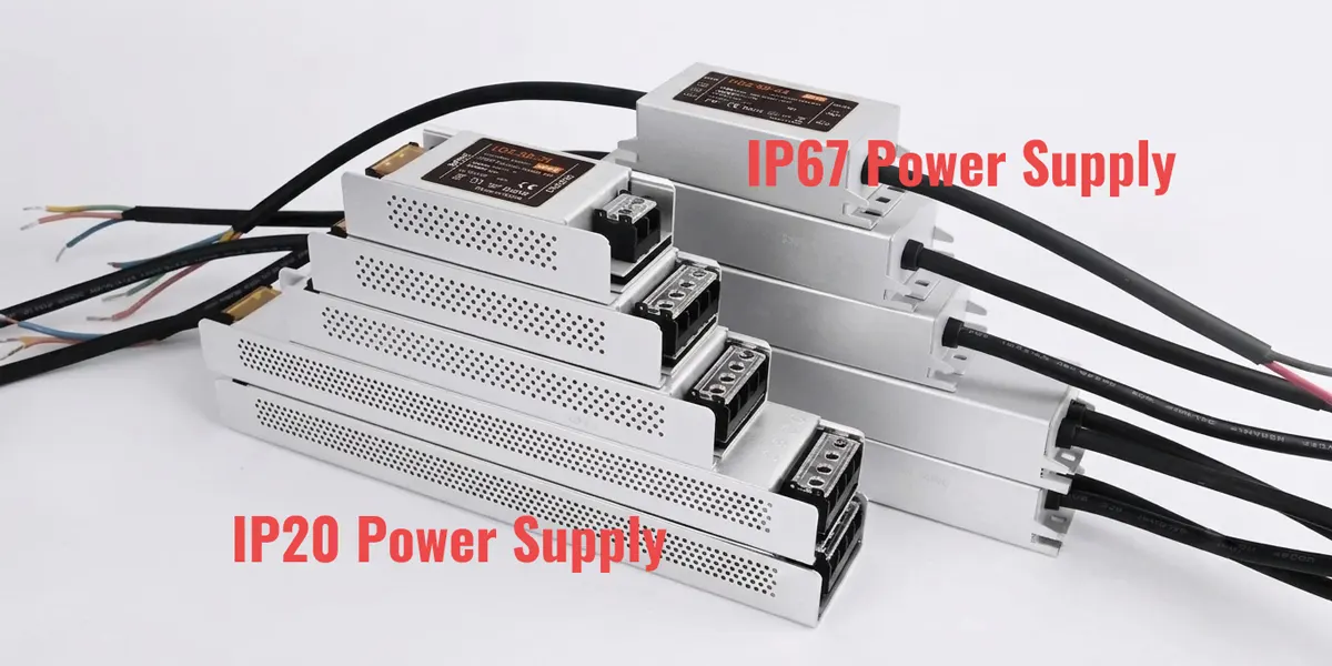 IP67 vs Indoor(IP20) Power Supplies IP67 vs Indoor(IP20) Power Supplies