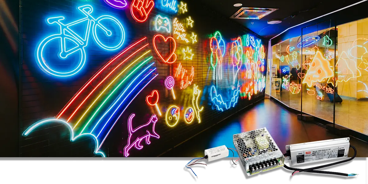 Meanwell Power Supplies for Outdoor Neon Signs Meanwell Power Supplies for Outdoor Neon Signs