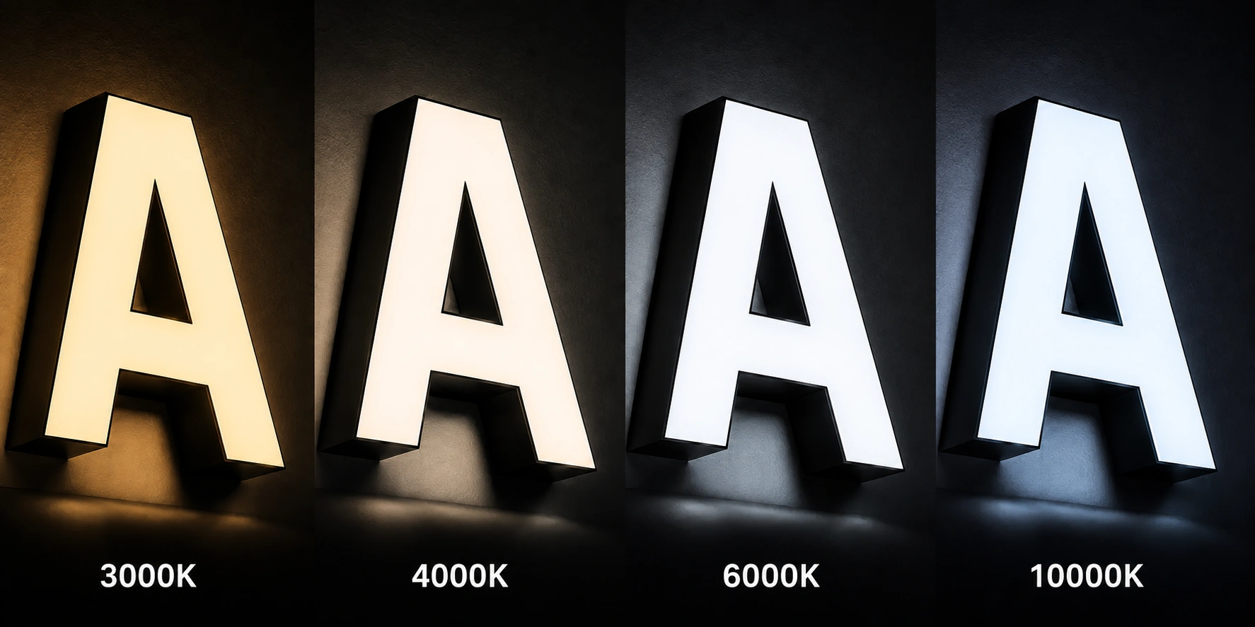Sinais de letras iluminadas Sinais de letras iluminadas
