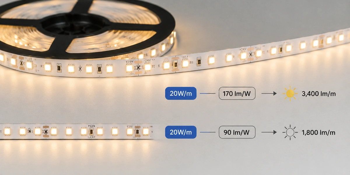 led luminous efficacy comparison