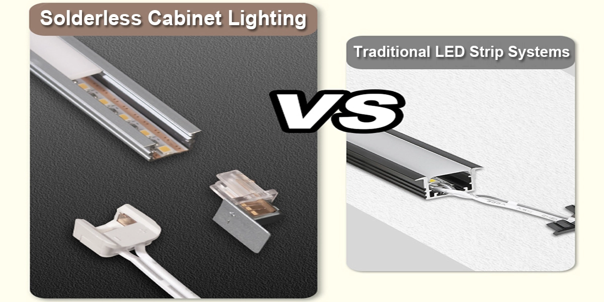 solderless-cabinet-lighting-vs-traditional-led-strip-installation solderless-cabinet-lighting-vs-traditional-led-strip-installation