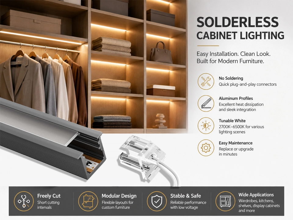 Lötfreie LED-Streifen-Licht