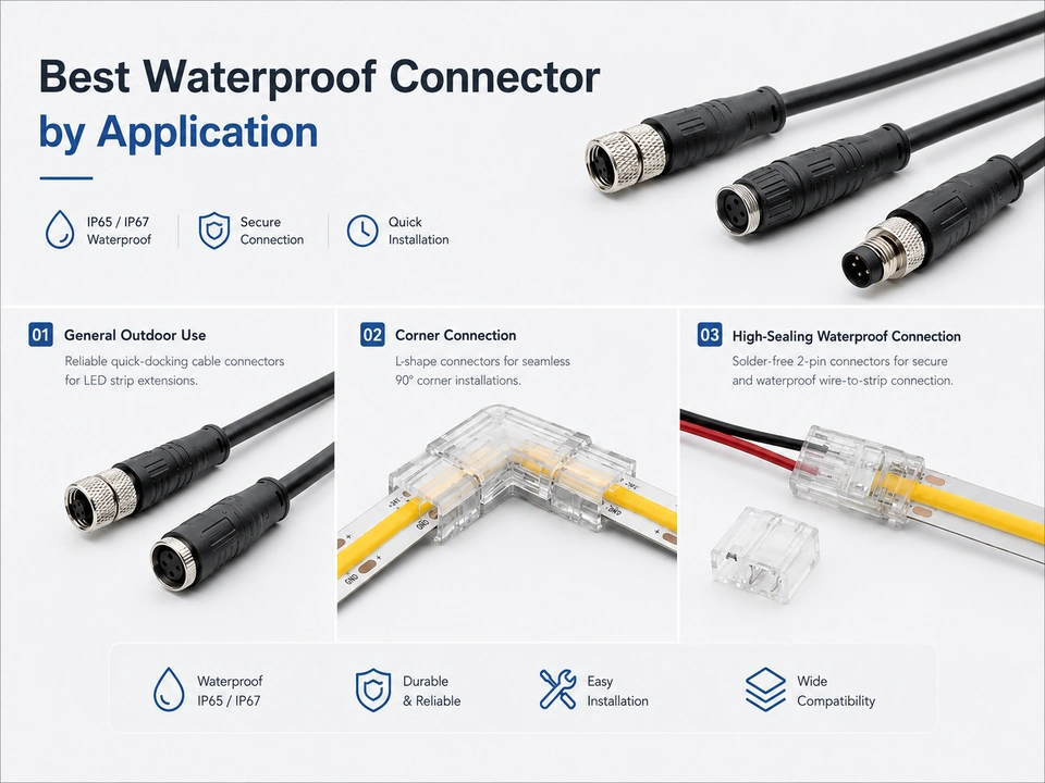 El mejor conector impermeable por aplicación