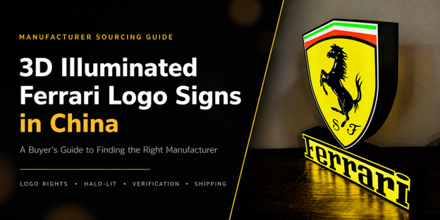 3D Illuminated Car Logo Sign