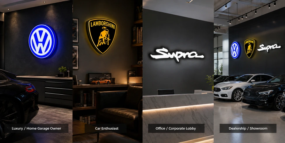 3D Illuminated Car Logo Sign 3D Illuminated Car Logo Sign