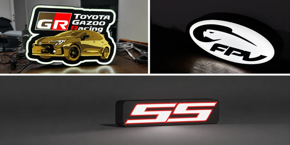 3D Illuminated Car Logo Sign 3D Illuminated Car Logo Sign