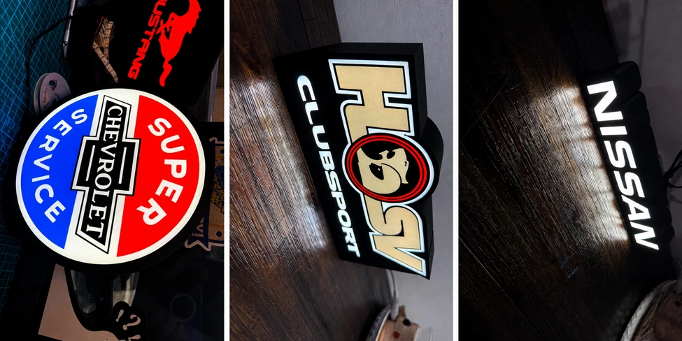 3D Illuminated Car Logo Sign 3D Illuminated Car Logo Sign